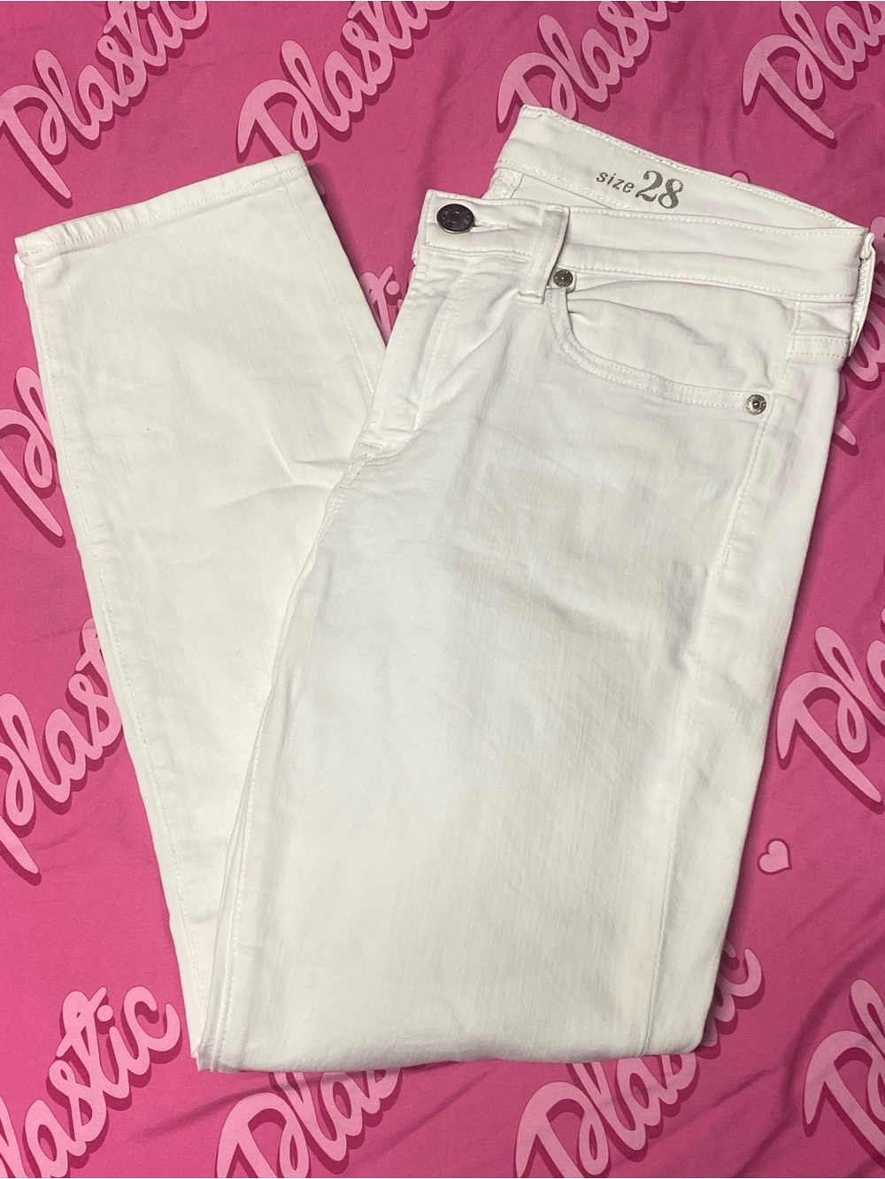 NWOT J Crew Cropped Reid White Denim Jeans Mid Rise Ankle Pants Bottoms Slim Fit